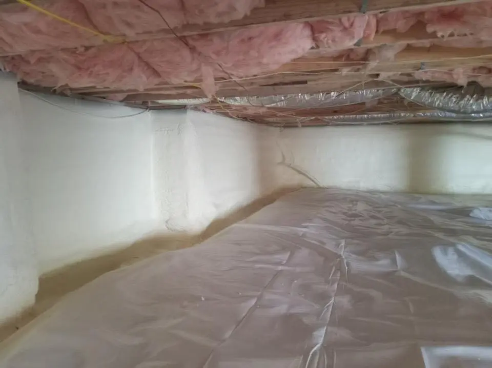 Crawl space encapsulation with closed-cell spray foam for Metal Roof Coating in Floyds Knobs